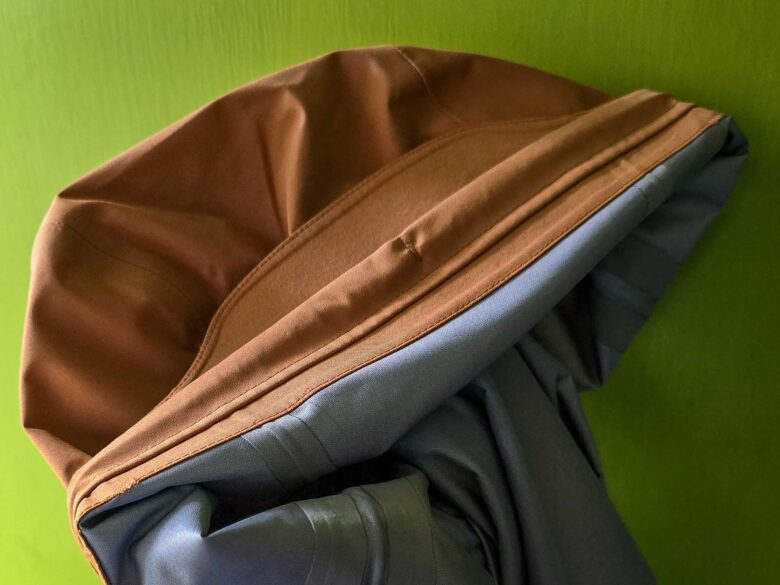 Cotopaxi Impermeo 3L Hooded Shell Jacket's hood detail