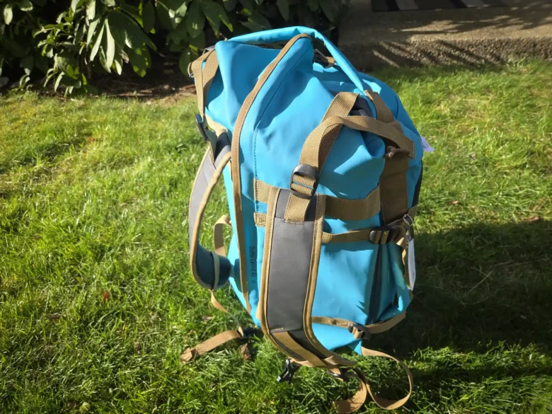 Decathlon Simond 500 Extend 40-60L Duffel Bag standing up