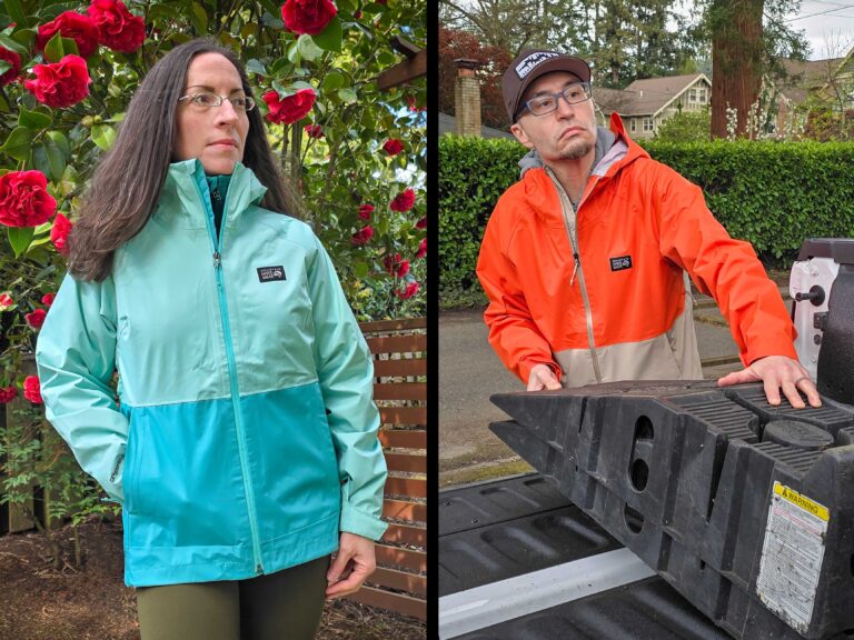 His-n-Hers Mountain Hardwear Threshold Rain Jackets: Durable, Comfortable, and Repels Rain Easily
