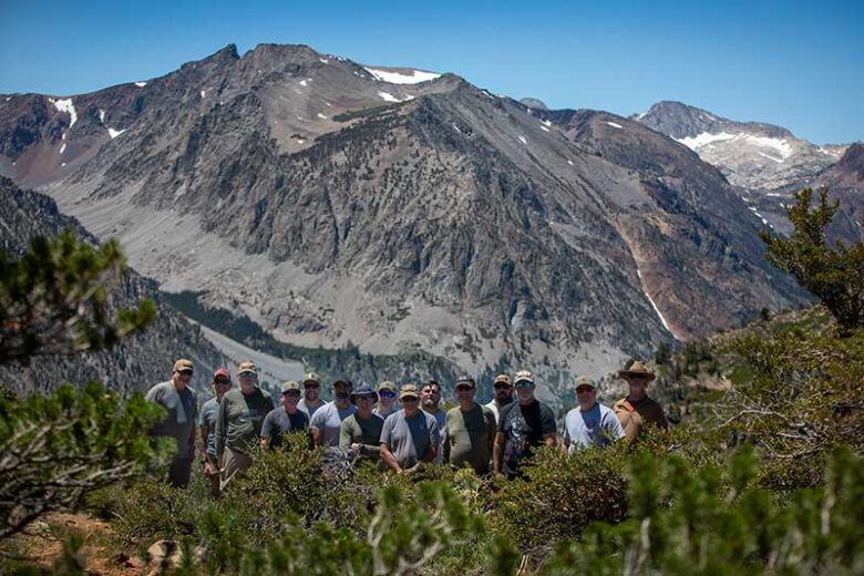 Members of Fox Bravo Overland and veterans on a recent trip. 