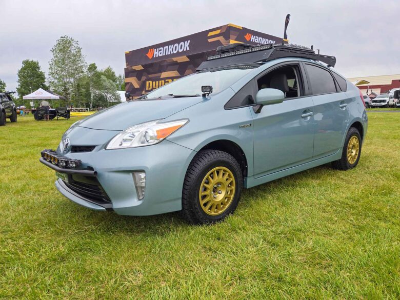 Lifted Toyota Prius with Prisus Offroad parts and Diode Dynamics lights