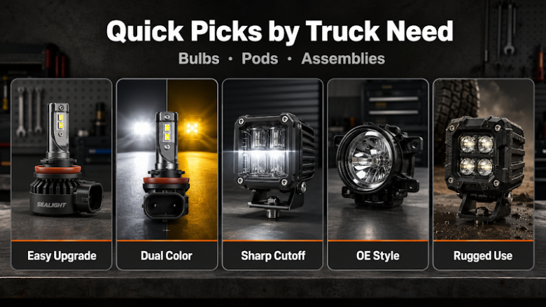 quick picks for LED fog lights for trucks