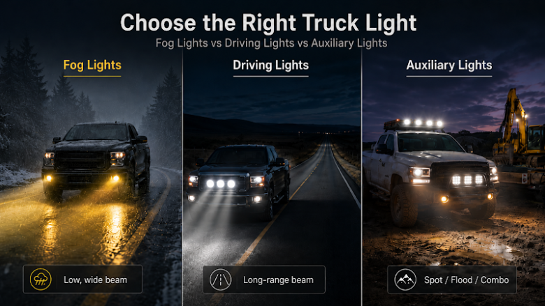 choose fog lights and driving lights for trucks