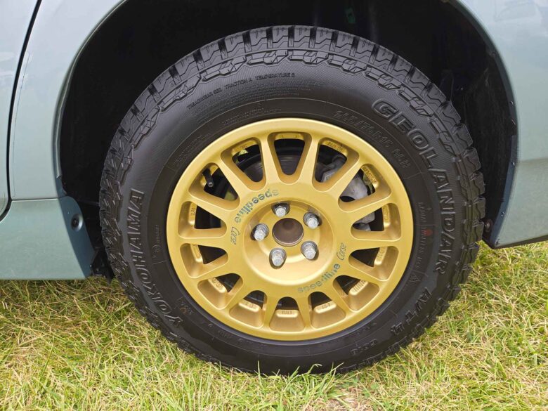 15" Speedline Corse wheels and Yokohama Geolandar A/T4 G018 tires.